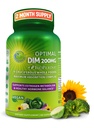 Optimal DIM 200mg täydennysosa naisille ja miehille - valmistettu orgaanisista koko elintarvikkeiden - Estrogeeni & Hormonitasapaino tuki diindolyylimetaani Complex - maksimaalinen imeytyminen Viivästyneet- release kapselit - 60
