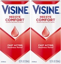 Visine Red Eye Comfort Redness Relief Eye Drops auttaa Relieve Red Eyes johtuen pieni silmän ärsytystä Nopea, Tetrahydrotsoliinia HCl, 0,5 fl. oz (Pakkaus 2)
