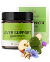 HERBAMAMA Liver Support Gummies - Herbal Complex Liver Detox and Cleanse - Vegan, ei-GMO kokonaistuki täydentää - 60 Pektiiniä Apple-Flavored Chews