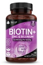 Biotiini hiusten kasvu vitamiinit 12000mcg korkea vahvuus Coconut Oil - edistää terveet hiukset iho ja kynnet - Biotiini vitamiineja naisille & miehet Vegaani, Gluteenittomat lisäravinteet - valmistettu Isossa-Britanniassa New Leaf