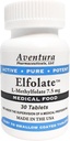 ELFOLATE® 7, 5 mg L- metyylifolaatti Metyylifolaatti Lääketieteelliset ravintolisät Active Pure Potent 30 tablettia