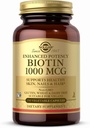 Solgar Biotin 1000 mikrog - 250 kasvikapselia - Tukee tervettä ihoa, kynsiä ja hiuksia - ei-muuntogeenisiä organismeja, kasviksia, gluteeniton, maitotuotteeton, Kosher - 250 tarjoilua