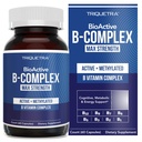 BioActive B-vitamiinikompleksi - Veren virtausvalmiit, metyyli-B-kompleksi - metyylifolaatti, 3 BioActive Forms of B12, BenfoPure® B1 & Pantesin® B5 - 12 B-vitamiinia kliinisinä annoksina - 60