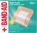 Band-Aid Brand Skin-Flex Adhesive Joustava Haavankuoret ensiavussa Haavojen hoito pienistä haavoista, scrapes & Burns, mukava tunne, liikkuvat kuin toinen iho, Steriili, suuri, 6 t