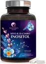 Myo-Inositol & D-Chiro Inositol 1025mg - 40:1 Ihanteellinen suhde munasarjatuki, vegaaninen Myo & D Chiro täydentää naisten luonnollinen tasapaino ja hormoni tuki, B8-vitamiini, ei-GMO - 120 kapselia