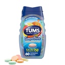 TUMS Smoothies Extra Strength Antasidit purutabletit närästyksen lievittämiseen, valikoidut hedelmät - 60