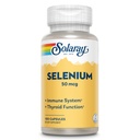 Solaray Selenium 50 mikrog, terve immuunijärjestelmä, kilpirauhasen toiminta ja antioksidantti tuki, 100 kapselia