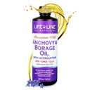 Lifeline Wild Anchovy + Borage Oil for Dogs Omega-6 GLA Supplement for Skin Health, Allergies & Coat 