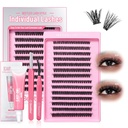 Beetles Lash Clusters Kit Love Expressing 60D 80D 9-18mm Silmäripsi Clusters Kit 280kpl Yksilöllinen Lash Extension D Curl 3D Fluffy False Silmäripsien laajennus DIY K009