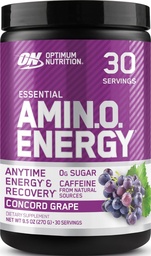Optimum Nutrition Amino Energy - Esitreenit Green Tea, BCAA, Aminohapot, Keto Friendly, Green Coffee Extract, Energy Powder - Concord Grape, 30 Tarjoilut
