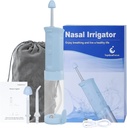 TopQuaFocus Nenän kastelujärjestelmä Sinus Rönse System Nasal Irrigator Telescopic Water Tank Neti Pot Yhdistelmä Monipuolinen vesihuokoinen nenänpesukone 3 Nozzles 3 Tilat Nose Cleaner for Adult & Kid