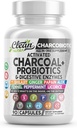 Clean Nutra Aktivoidut Charcoal Pillerit + Shilajit Probiootti Ruoansulatuselimistö Kapselit piparminttu Fenoli Licorice Papain Ginger Turmeric Powder Gut Health