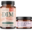 Myo-Inositol Powder Complex ja naisten DIM täydennysosa . Hormoni Balance Bundle ihanteellinen 40:1 Ratio Myo-Inositol & D-Chiro Inositol Powder (30 tarjoilua) ja DIM täydentää naisten (60 tarjoilua)