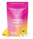 Vaaleanpunainen Stork Organic Mango Sweets kanssa B6-vitamiini aamulla sairaus ja liike sairaus, lisätty inkivääri & B6-vitamiini, 1. Trimester raskauden on oltava - 30 kääritty karkkeja