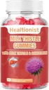 Milk Thistle Gummies maksan puhdistukseen, detox & korjaus rasvan maksan Formula Gummies, Milk Thistle Extract 