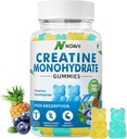 Creatiini Monohydraatti Gummies 5000 mg miehille ja naisille, purukumia Creatiini Monohydraatti lihasten vahvuus, lihasten rakentaja, energia Boost, Pre-Workout täydentää(90 Count) - Blueberry Ananas
