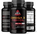 Triple Strength Omega 3 Fish Oil - Burpless Fish Oil Oil Supplement w/EPA & DHA Fatty Acids from One-Source Wild Alaska Pollock - 1200 mg, 120 lla