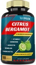 Citrus Bergamot-uutekapselit, joissa on C-vitamiinia, berberiinia, kvarsetiinia, bromaiinia, echinaceaa, mustapippuria - 3 kuukautta, 90 kapselia