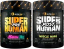 AAKKOSELLINEN LION Superhuman Pre workout Powder & Post Treout Recovery Bundle, jatkuva energia & Focus + lean lihasten kasvu, vahvuus & tilavuus (Miami Vice & Muscle Marg)