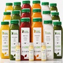 3 päivää Juice Cleanse Raw Fountain, Kaikki Natural Raw Detox Cleanse, Mehua Body Lepo, Kylmä Pressed Juice Nopea, Suuri tapa Jumpstart terveempi ruokavalio, 18 pullot 12oz, 3 Ginger Shots