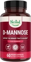 Nested Naturals D- Mannose 500 mg Caspules karpalouute, D Mannose karpalo pillereitä, virtsan ja virtsan tuki, 60 vegaanikapselia