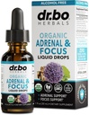 Lisäravinteet Liquid Drops - Organic Adrenal ja Focus Supplement, Cortisol Manager Adaptogen Aikuiset, Ginkgo Biloba lapsille Rauhoitu - Luonnollinen aivot ja muisti Väsymys Stressi Huomio 1oz
