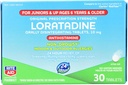 Rite Aid Kid n Non-Drowsy Allergia Relief, Loratadine 10mg, Mint Flavor - 30 tablettia