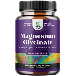 Pure Magnesium Glycinate Supplement 400 mg Per Serving - Vegaani korkea imeytyminen Kelatoitu magnesium kapselit naisille ja miehille Elementaali 400 mg mielialan uni ja rentoutumista tukea - 240 Count