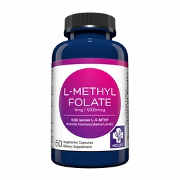 MD Life L Methylfolate 1mg - Professional- Grade Active Methylfolate Supplement - Maximum Potency MTHFR Lisäravinteet - L metyylifolaatti 1 mg 60 kapselia - Essential amino Acids
