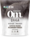 OM MUSHROOM SUPERFOOD Chaga Organic Mushroom Powder, 7.05 Ounce Pouch, 100 Tarjoilut, US Aikuinen, pyhä antioksidantteja & Immuuni tuki, Superfood Mushroom Supplement