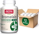 Jarow Formula Bromelain Tablets, 500 mg ravintolisä proteiinin digestio, 60 tablettia, 60 päivän tarjonta (pakkaus 12)