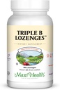 Maxi Health Triple B Lozenges - B12-vitamiini & B6 & Biotiini - Mansikkamaku - 90 Chewies - Kosher