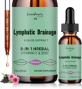 GREENPEOPLE Lymphatic Drainage Drops - 10-in-1 Lymfatic Cleanse Supplement w/Echinacea, Cleavers & Burdock Root - Immuunosupport, Cleanse & Detox - Advanced Absorption, non-GMO (1 fl oz, 2 Pack)