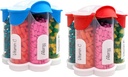 Erittäin suuri pilleri Järjestäjä Päivittäinen, Viikoittain, Kuukausittainen täydennysosa Pullo, Söpö Blossom pilleri Jakaja 7 XL Osastot (2 Pack Combo) (Vaalean sininen ja punainen)
