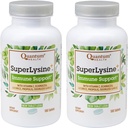 Quantum Health SuperLysine+ Advanced Formula Immune Support Supplement Lysine 1500 mg, C-vitamiini Echinacea Licorice Bee Propolis & Odorless Valkosipuli - 180 tablettia (paketti 2)
