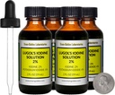 Lugolin jodi / 2% Liuos / 8 Oz Neljän Amber lasipullot / vapaa Droppers / USA