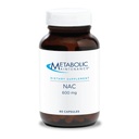 Metabolinen ylläpito NAC 600 mg kapselit - N- Acetyl Cysteine 600 mg täydentää maksan ja Immuunin tukea - antioksidantti puolustus miehille ja naisille 50+ - 60 kapselia