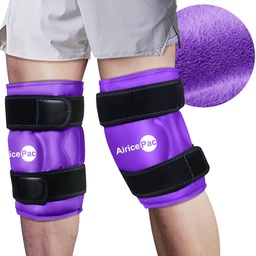 2 Ice Pack polvi kivunlievitys, uudelleen käytettävä geelijääkääre loukkaantumisille, turvotus, polvenkorvaus leikkaus, kylmä compress terapia niveltulehdus, Meniscus kyynel ja ACL, purppura