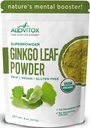 Ginkgo Biloba Leaf Powder 8oz - Ginkgo Biloba Tea tukee tervettä ikääntymistä, muistia, keskittyä, mieliala & keskittyminen - 100% Natural Ginko Leaf Extract, Vegaani, ei GMO & Certified Organic Ginkgo Leaf Powder