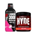 PROSUPPS L-karnitiini 3000 Stimulant Free Liquid Shots (Dragon Fruit) ja Mr. Hyde Signature Series Pre-workout Energy Powdered Drink (Fruit Punch) Bundle