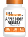 BulkSuplements.com Apple Siideri Viinietikka Kapselit - ACV-kapselit, Apple Siideri Viinietikka Lisäravinteet, Apple Siideri Viinietikka 500 mg - Gluteeniton, Kapseli per tarjoilu, 240 kapselia (Pakkaus 1)