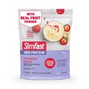 SlimFast High Protein Smoothie Mix Plus Fruit Powder, High Protein Ateriankorvikejauhe, kuitu, C-vitamiini, 21 Tarjoilua, 1,29 punta, mansikkabanaani (Packaging May Vary)