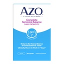 AZO Complete Feminine Balance Päivittäiset probiootit naisille, kliinisesti todistettu auttaa suojaamaan emätin terveys, auttaa tasapaino pH ja hiiva, ei-GMO, 60