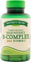 Nature's Truth B-Complex Plus C-vitamiini aika julkaistu, 100 lukua (paketti 3)