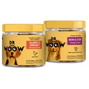 Pre, Pro, Postbiotic+ Lohi SkinHealth Soft Chew Supplement Bundle - Koiran vitamiinit, Sinkki, Biotiini, Probiootit, Omega 3 Kalaöljy, ja Wild Alaskan Salmon Oil, Cure kutiava iho