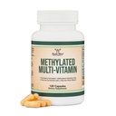Methyloitu monivitamiini (ainoastaan metyloituja ja aktiivisia vitamiineja - Methylated B Complex with Trimetylglysiini (TMG) and Methylfolate)(Non-GMO, Gluteeniton MTHFR täydennysosa) 120 kapselia Double Wood