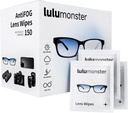Anti Fog Lens pyyhkii silmälasit Lulumonster, [150 Pre-Moisted yksittäin käärityt pyyhkeet] [ei-raaputus & ei-Streaking] Puhdistaa pyyhkeet lasit, aurinkolasit, puhelin näyttökamera linssit, lasit