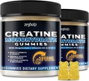 Kreatiini Monohydraatti Gummies 5g miehille ja naisille - Sokeriton Creatine Gummy 5000mg magnesium Taurate, L-Tauriini, B-vitamiini 6 & B12 lihasten tuki, energia Boost, Pre-workout, 120