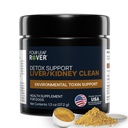 Four Leaf Rover Dog Liver Support - Luomu maito Thistle & Sienet - munuaistuki - Detox & Cleanse - Eläinlääkäri Formulated