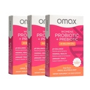 Omax3 Naiset Probiootti + Prebiootti, Karpalo- ja chicoryjuuri, 20 miljardia PMY, 6 Kliinisesti todistettu kanta, emättimen pH, UTI, turvotus, (Packaging May Vary) 90 Kasviskapselit (3 laatikkoa)